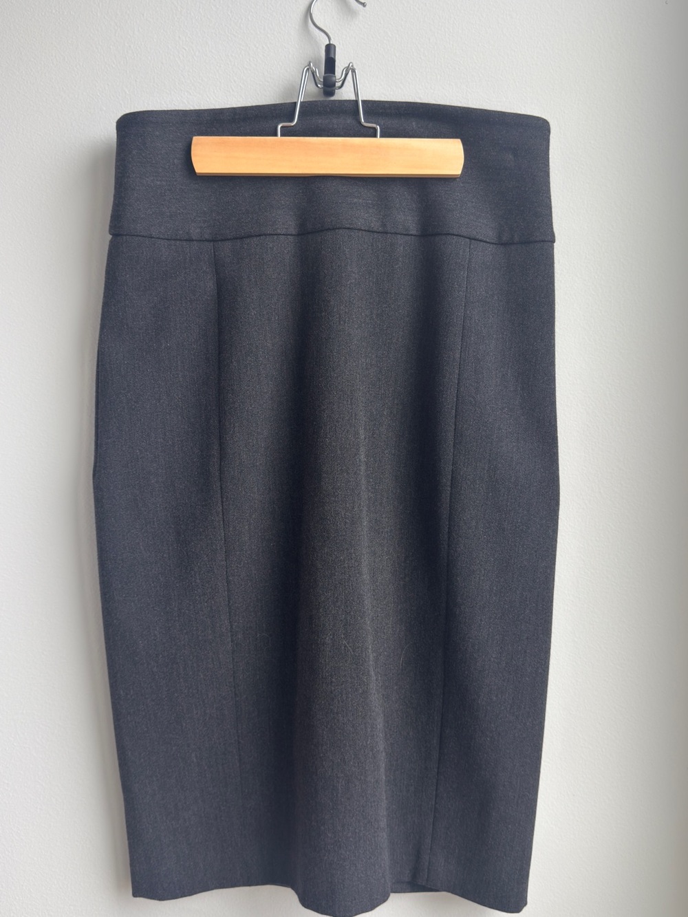 Express Charcoal Black High-Waist Pencil Skirt